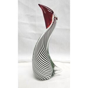 Vintage Murano Style Art Hand Blown Glass Pelican